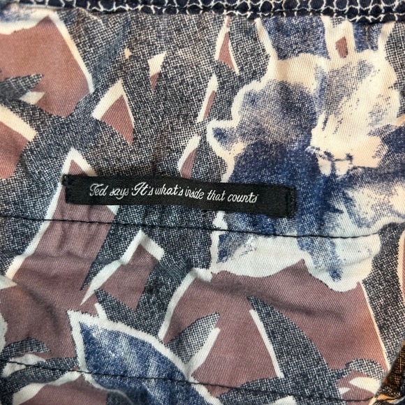 Ted Baker London Sladrid Khaki Mens 38R Green Textured Chino Slim Fit Pants - Picture 5 of 11